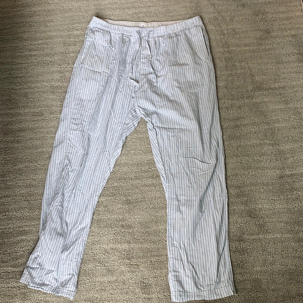 H&M large striped drawstring pajama pants, pockets